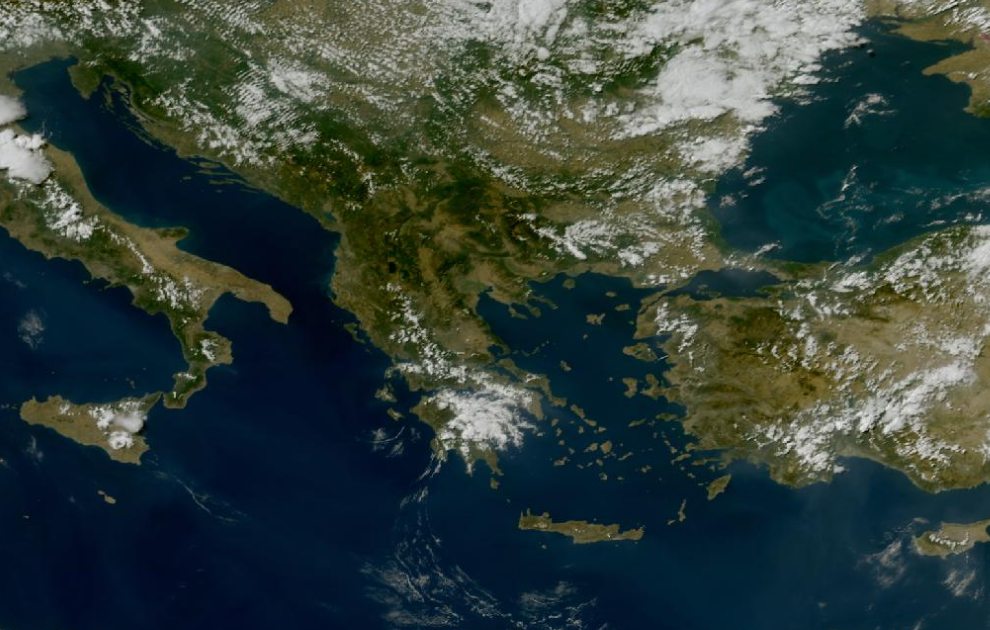 Τελευταία δορυφορική εικόνα νεφοκάλυψης