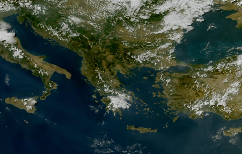 Τελευταία δορυφορική εικόνα νεφοκάλυψης