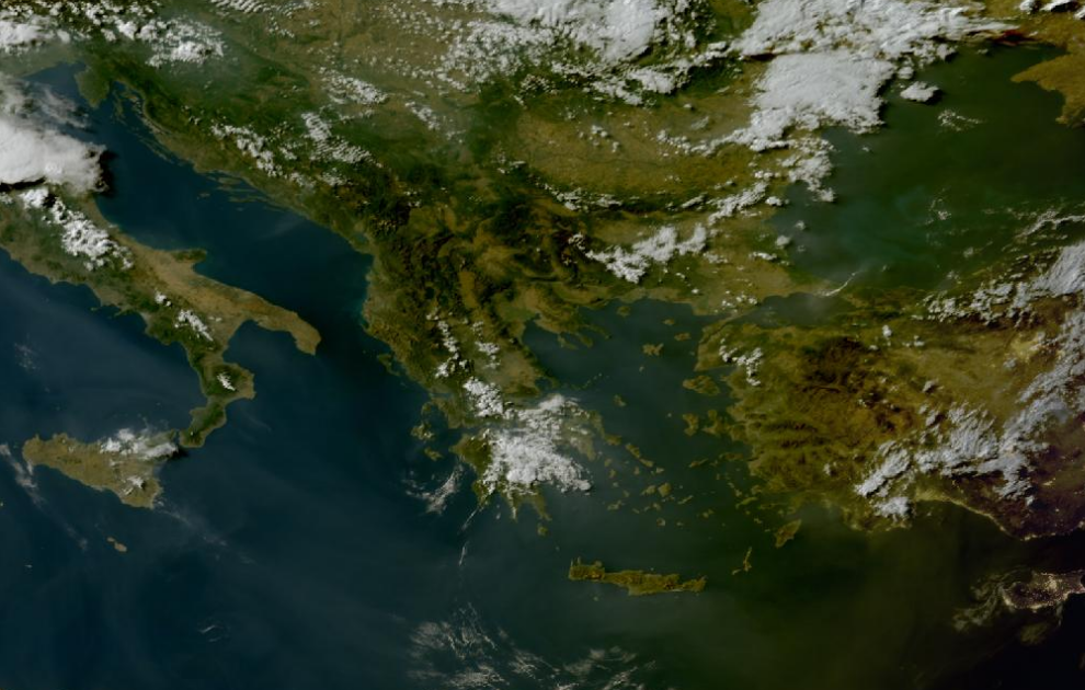 Τελευταία δορυφορική εικόνα νεφοκάλυψης