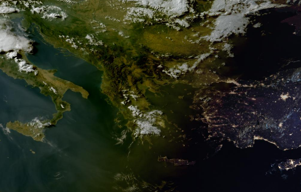 Τελευταία δορυφορική εικόνα νεφοκάλυψης