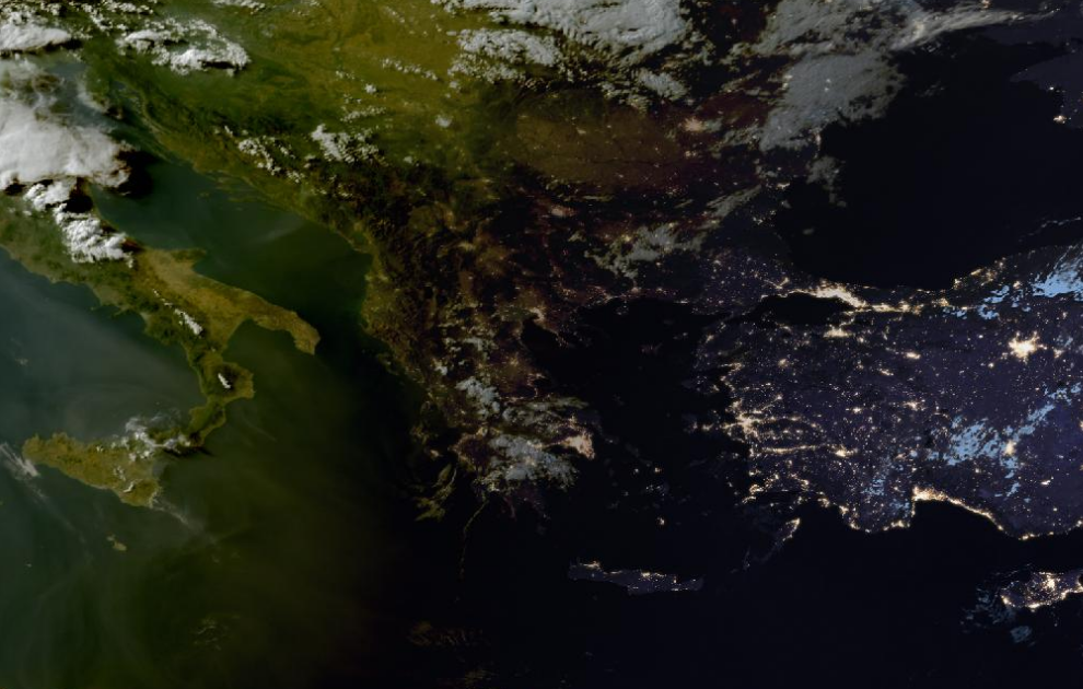 Τελευταία δορυφορική εικόνα νεφοκάλυψης