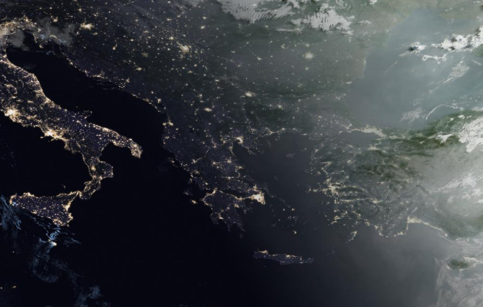 Τελευταία δορυφορική εικόνα νεφοκάλυψης