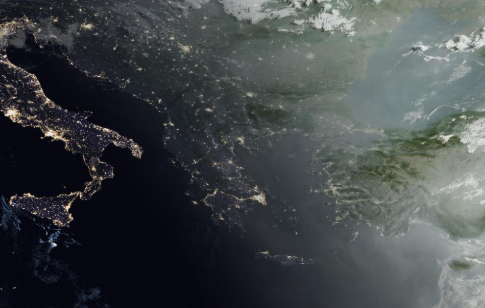 Τελευταία δορυφορική εικόνα νεφοκάλυψης
