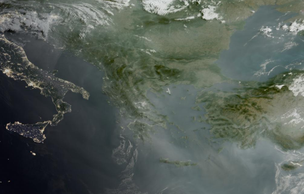 Τελευταία δορυφορική εικόνα νεφοκάλυψης