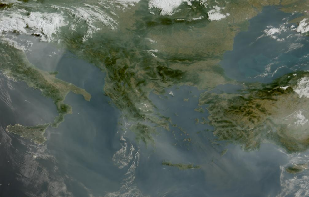 Τελευταία δορυφορική εικόνα νεφοκάλυψης