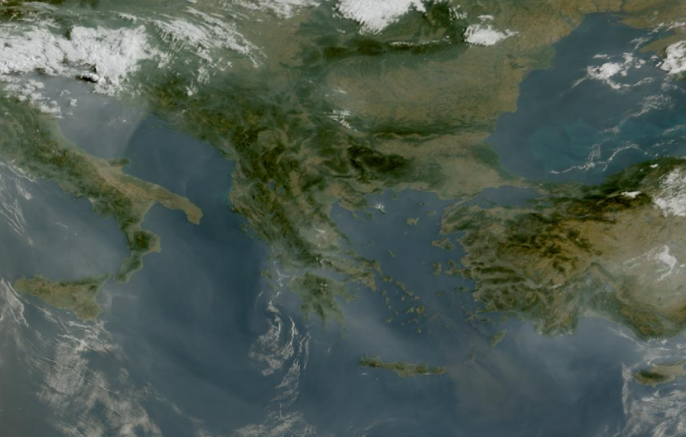 Τελευταία δορυφορική εικόνα νεφοκάλυψης
