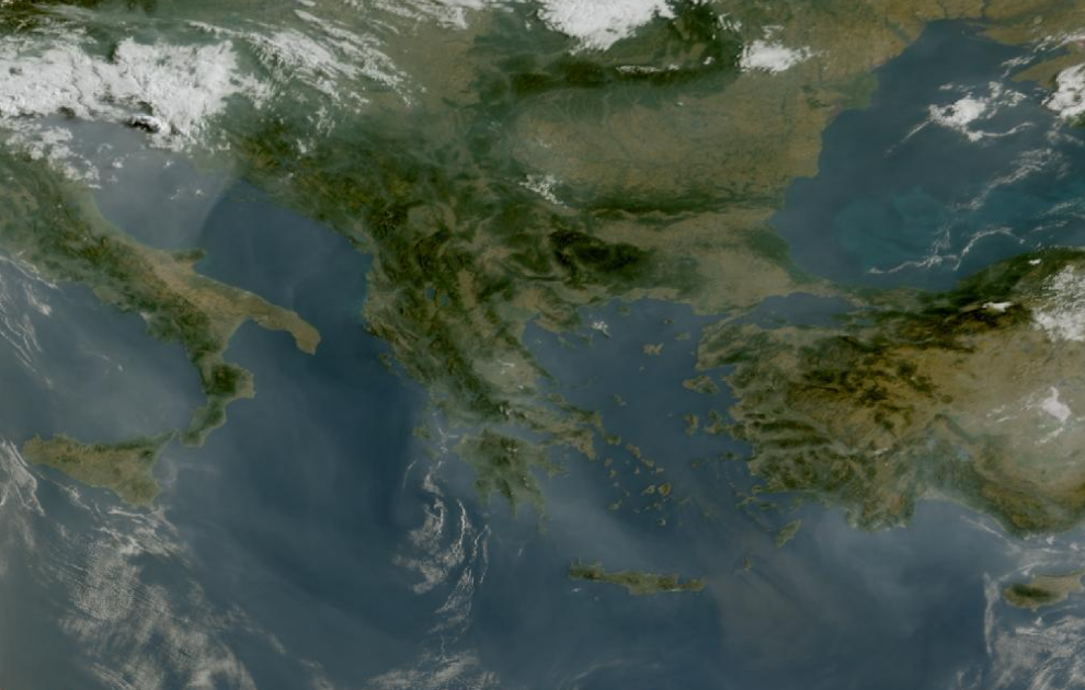 Τελευταία δορυφορική εικόνα νεφοκάλυψης