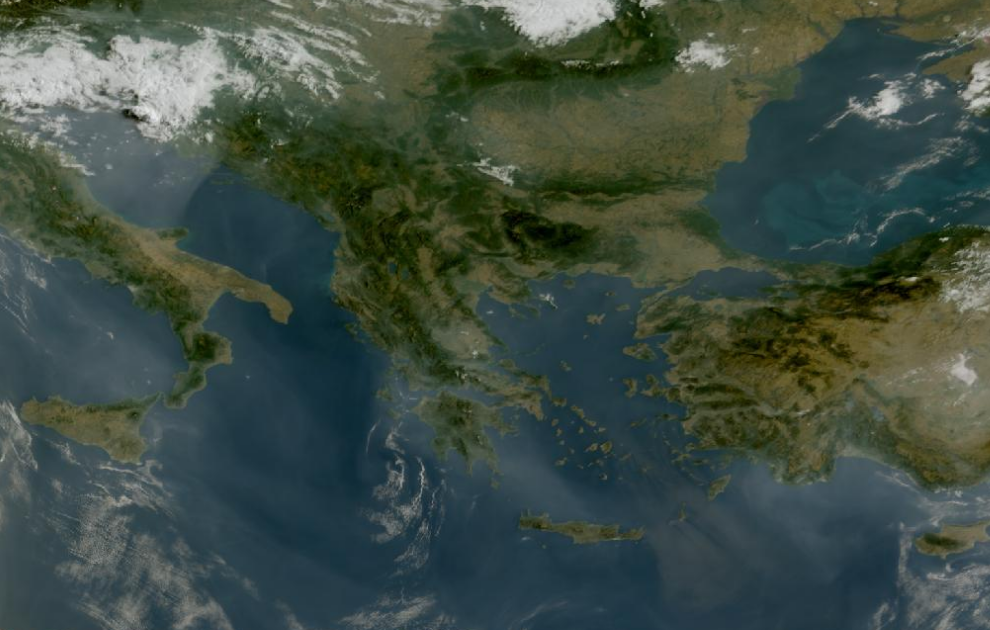 Τελευταία δορυφορική εικόνα νεφοκάλυψης