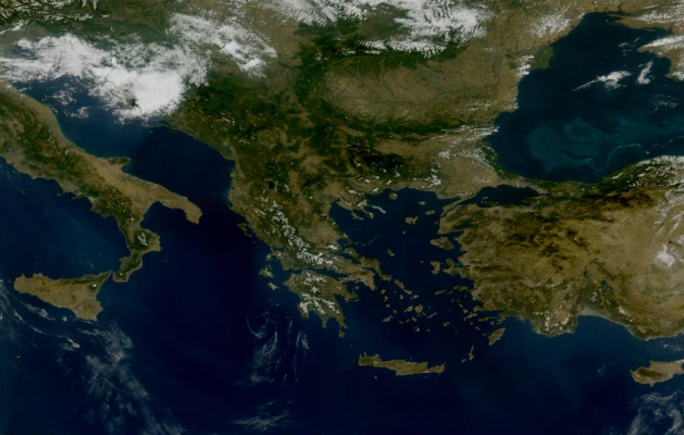 Τελευταία δορυφορική εικόνα νεφοκάλυψης