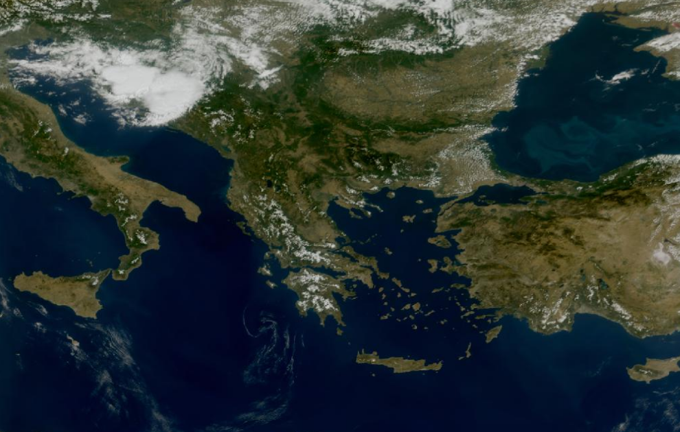 Τελευταία δορυφορική εικόνα νεφοκάλυψης