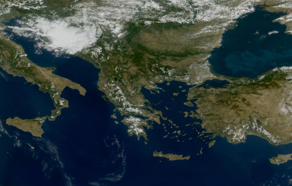 Τελευταία δορυφορική εικόνα νεφοκάλυψης