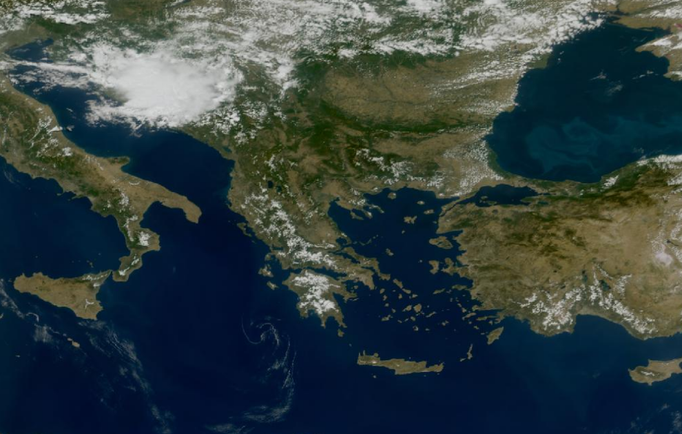 Τελευταία δορυφορική εικόνα νεφοκάλυψης
