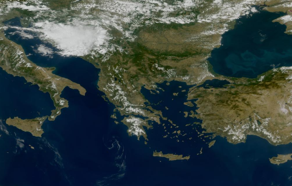 Τελευταία δορυφορική εικόνα νεφοκάλυψης