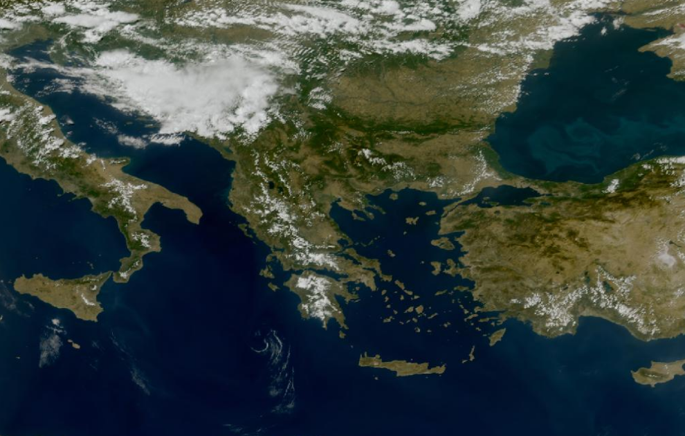 Τελευταία δορυφορική εικόνα νεφοκάλυψης