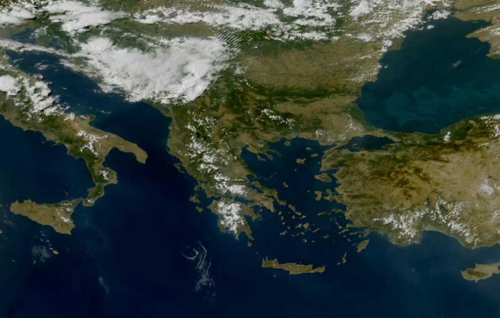 Τελευταία δορυφορική εικόνα νεφοκάλυψης