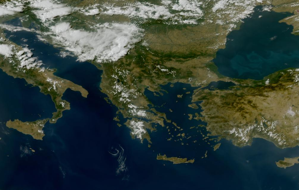 Τελευταία δορυφορική εικόνα νεφοκάλυψης