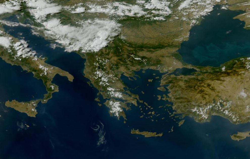 Τελευταία δορυφορική εικόνα νεφοκάλυψης