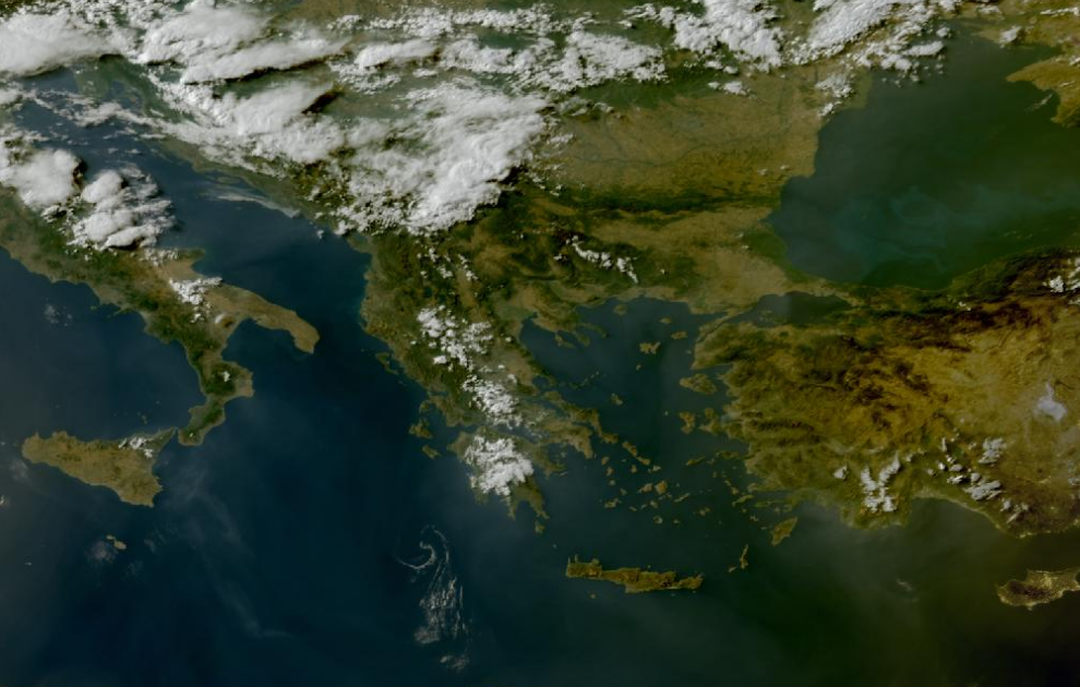 Τελευταία δορυφορική εικόνα νεφοκάλυψης
