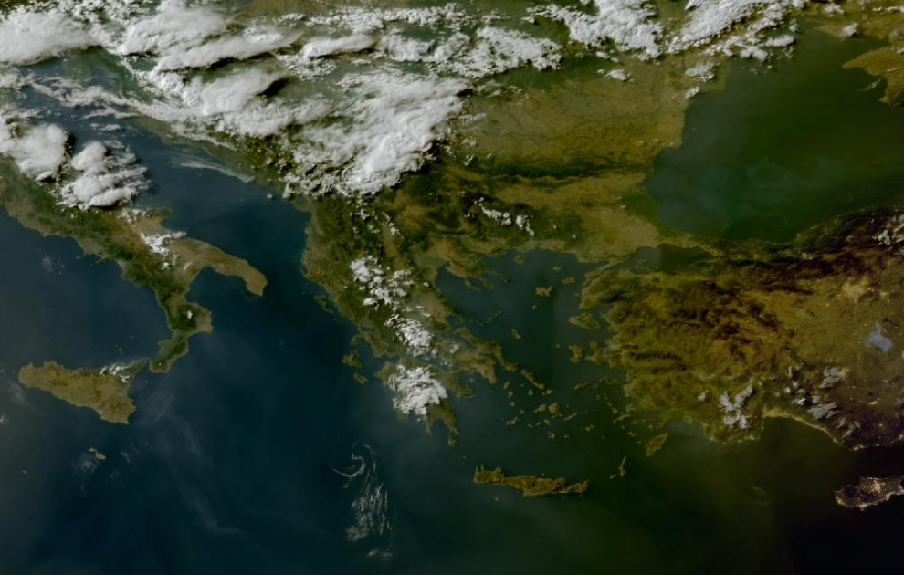 Τελευταία δορυφορική εικόνα νεφοκάλυψης