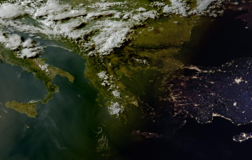 Τελευταία δορυφορική εικόνα νεφοκάλυψης