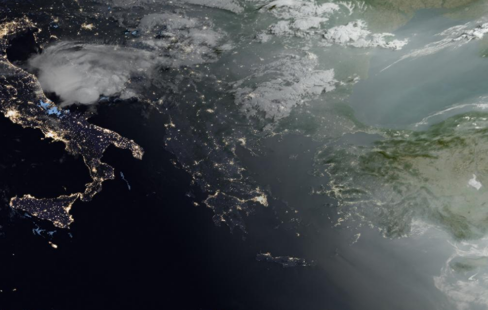 Τελευταία δορυφορική εικόνα νεφοκάλυψης