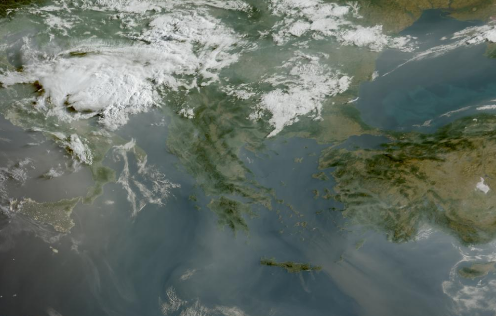 Τελευταία δορυφορική εικόνα νεφοκάλυψης