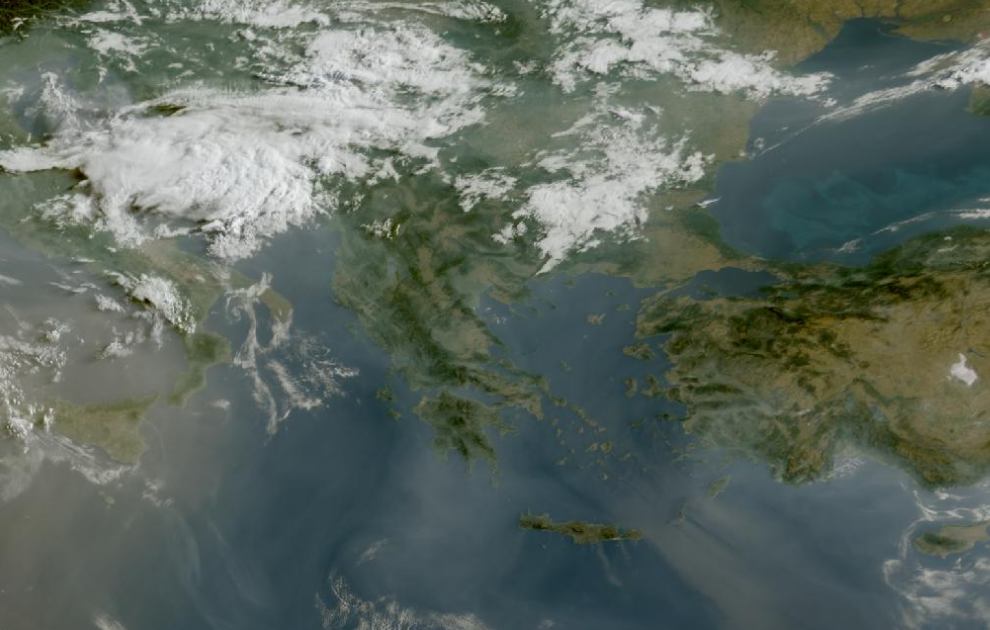 Τελευταία δορυφορική εικόνα νεφοκάλυψης