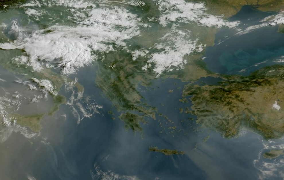 Τελευταία δορυφορική εικόνα νεφοκάλυψης
