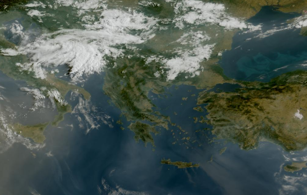 Τελευταία δορυφορική εικόνα νεφοκάλυψης