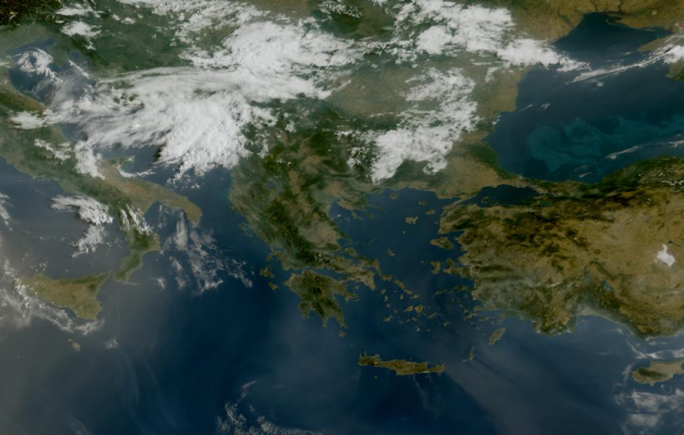 Τελευταία δορυφορική εικόνα νεφοκάλυψης
