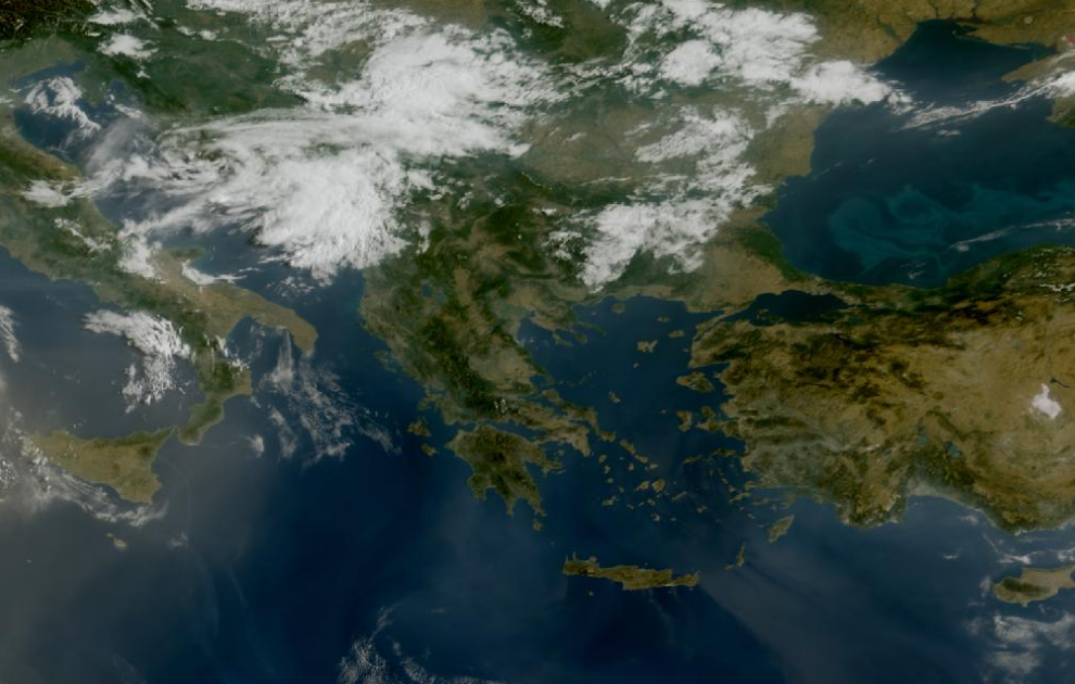 Τελευταία δορυφορική εικόνα νεφοκάλυψης