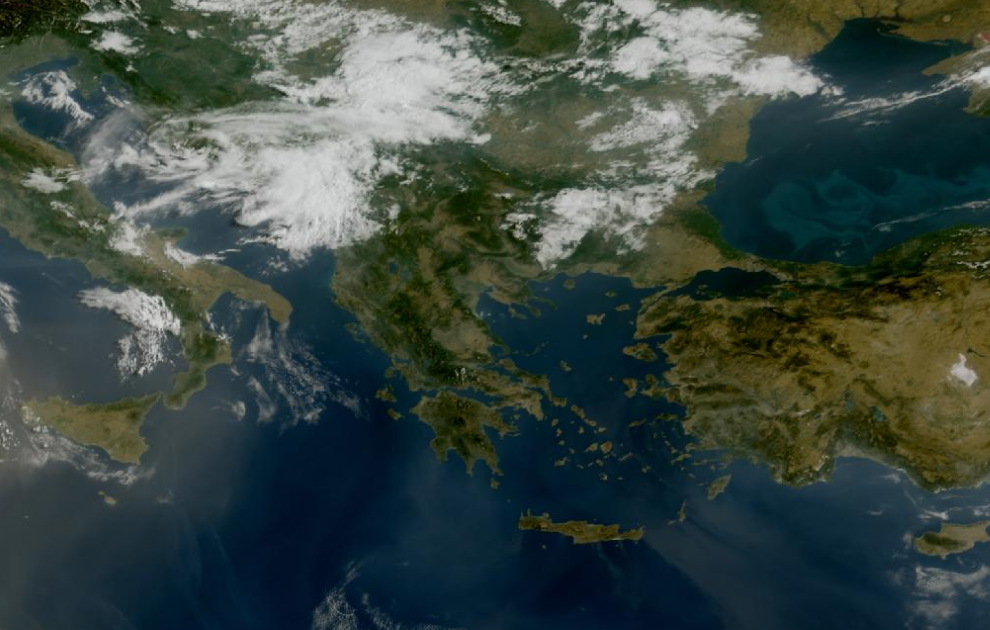 Τελευταία δορυφορική εικόνα νεφοκάλυψης