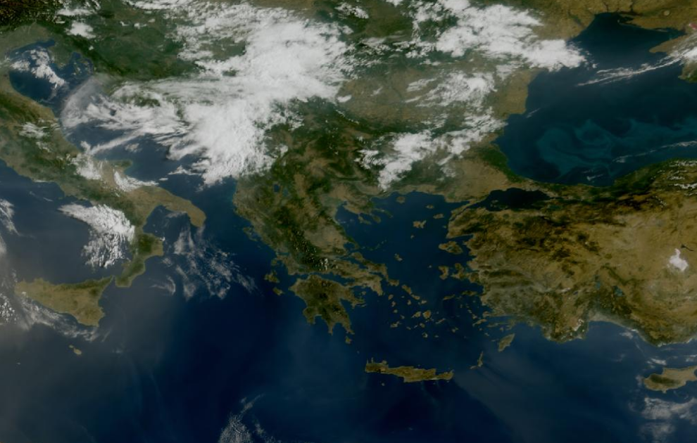 Τελευταία δορυφορική εικόνα νεφοκάλυψης