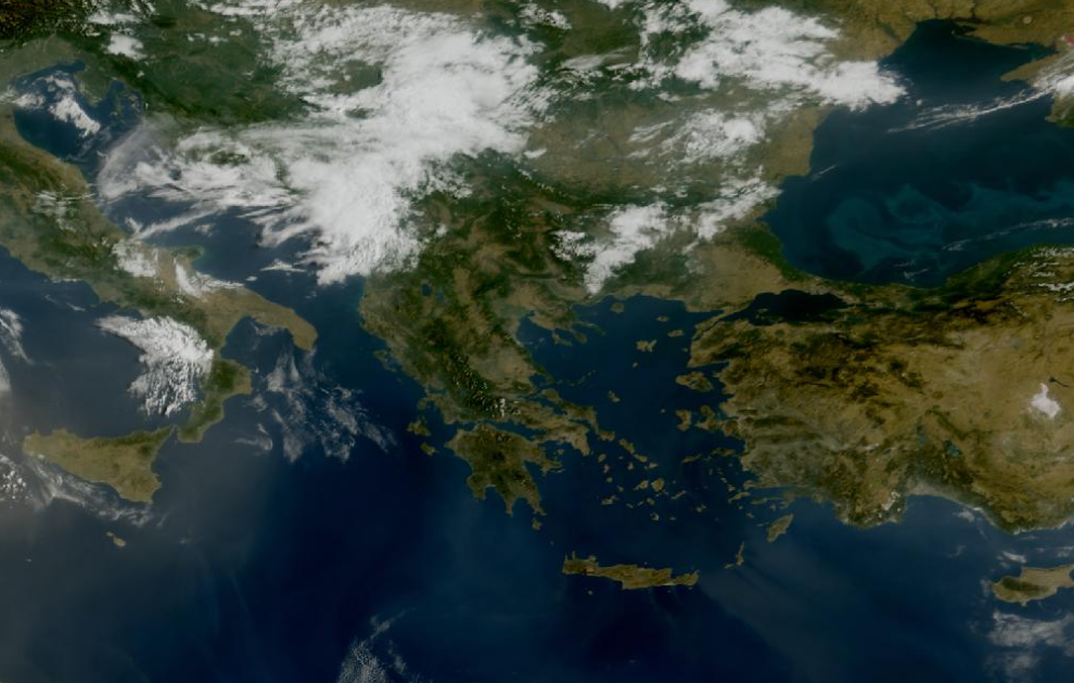 Τελευταία δορυφορική εικόνα νεφοκάλυψης