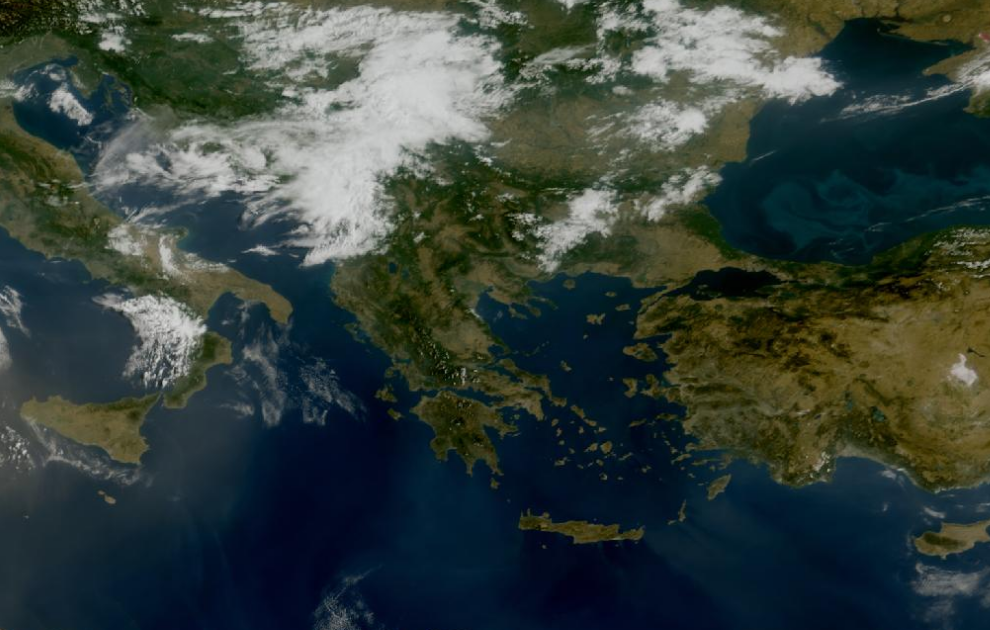 Τελευταία δορυφορική εικόνα νεφοκάλυψης