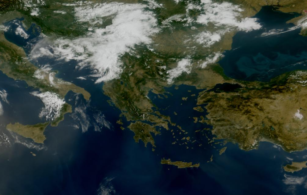 Τελευταία δορυφορική εικόνα νεφοκάλυψης