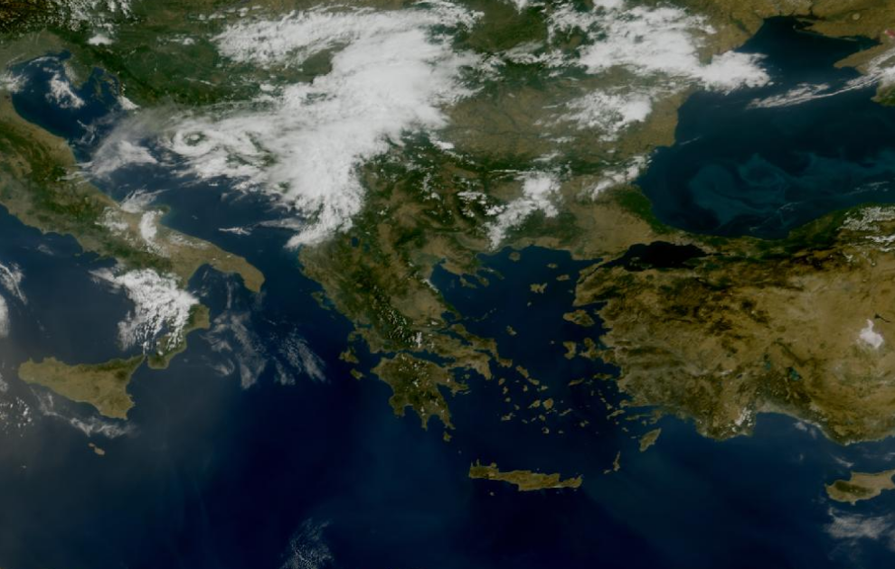 Τελευταία δορυφορική εικόνα νεφοκάλυψης