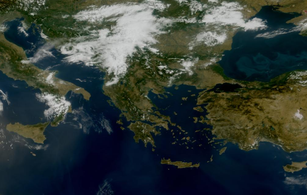 Τελευταία δορυφορική εικόνα νεφοκάλυψης
