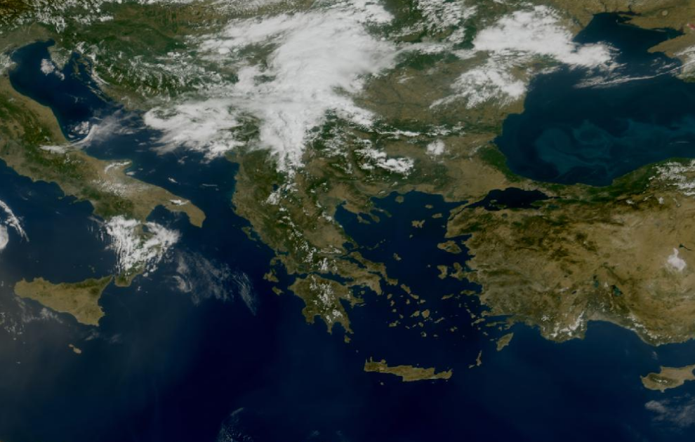Τελευταία δορυφορική εικόνα νεφοκάλυψης