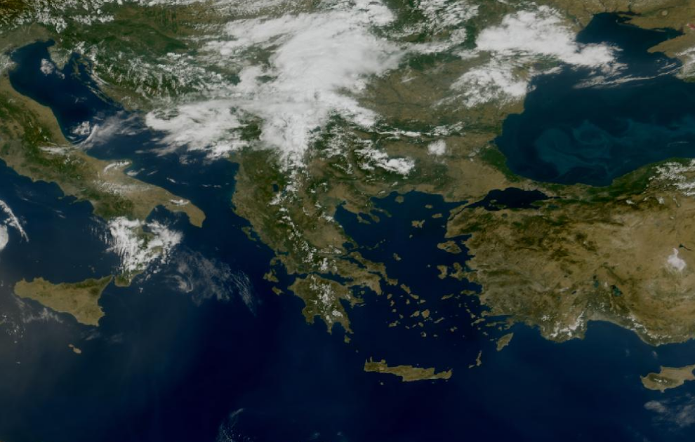 Τελευταία δορυφορική εικόνα νεφοκάλυψης