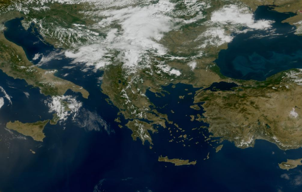 Τελευταία δορυφορική εικόνα νεφοκάλυψης