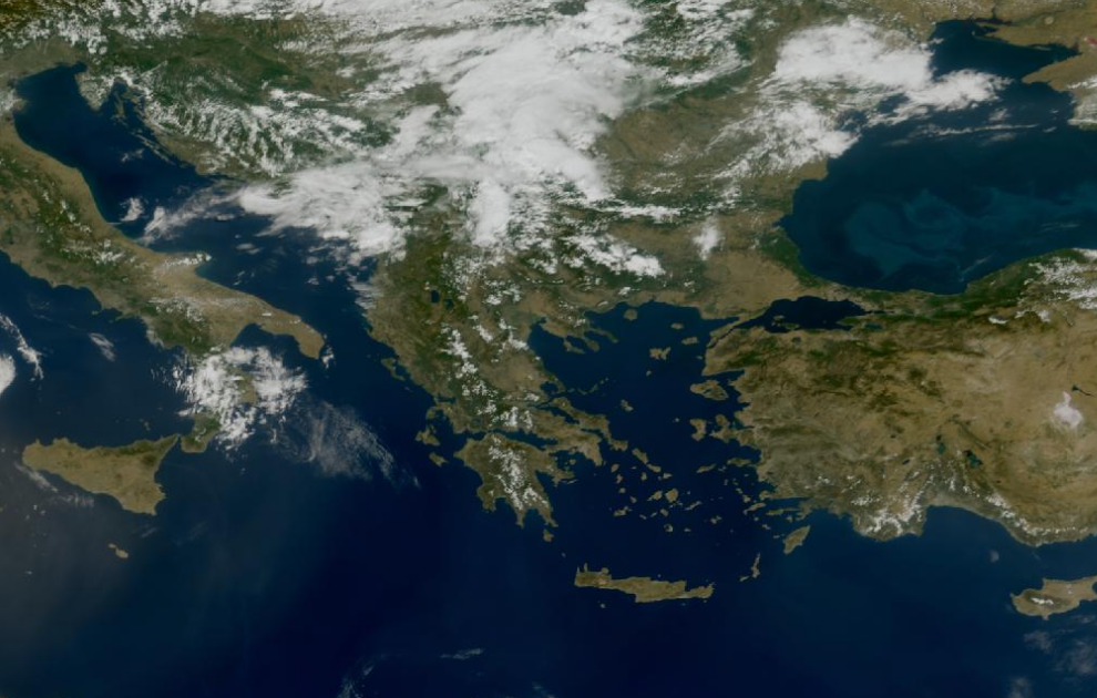 Τελευταία δορυφορική εικόνα νεφοκάλυψης