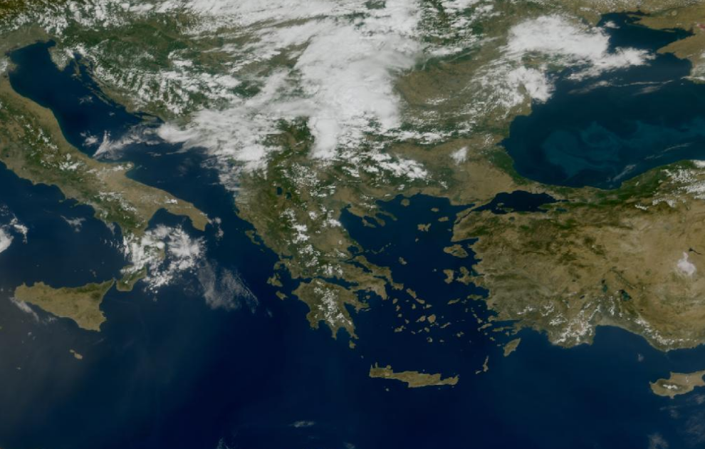 Τελευταία δορυφορική εικόνα νεφοκάλυψης