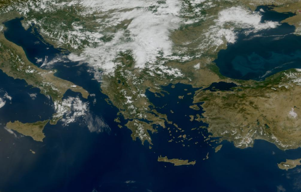 Τελευταία δορυφορική εικόνα νεφοκάλυψης