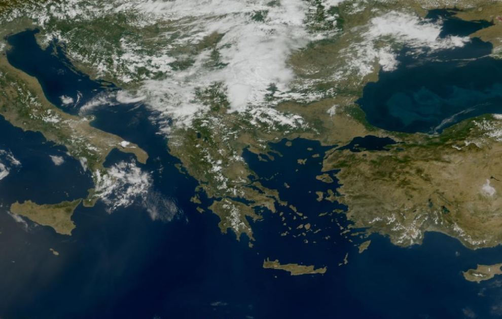 Τελευταία δορυφορική εικόνα νεφοκάλυψης