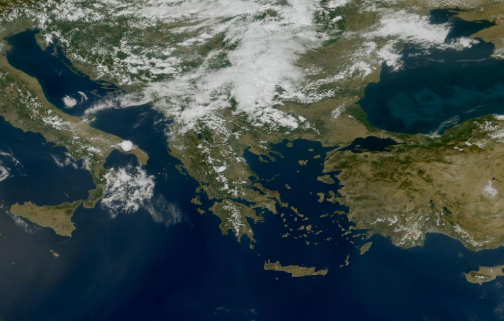 Τελευταία δορυφορική εικόνα νεφοκάλυψης