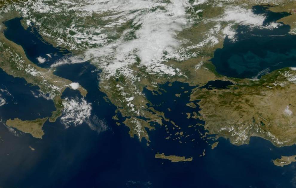 Τελευταία δορυφορική εικόνα νεφοκάλυψης