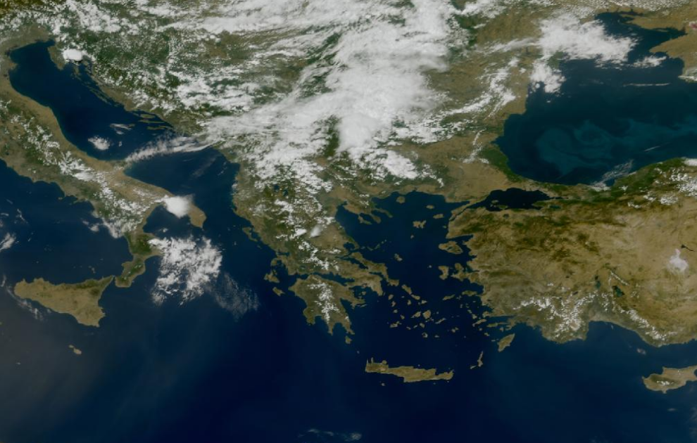 Τελευταία δορυφορική εικόνα νεφοκάλυψης