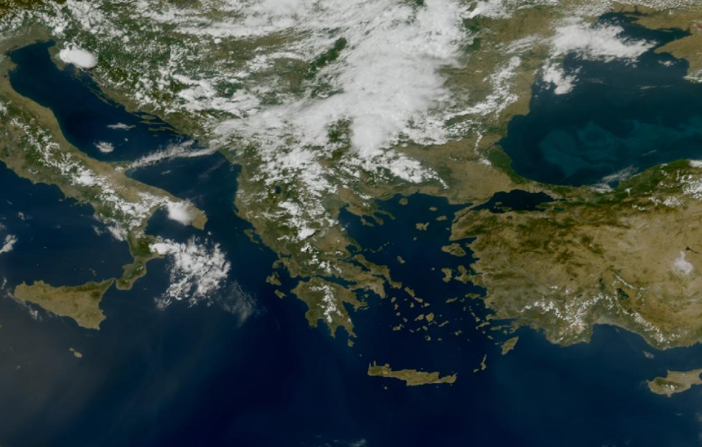 Τελευταία δορυφορική εικόνα νεφοκάλυψης