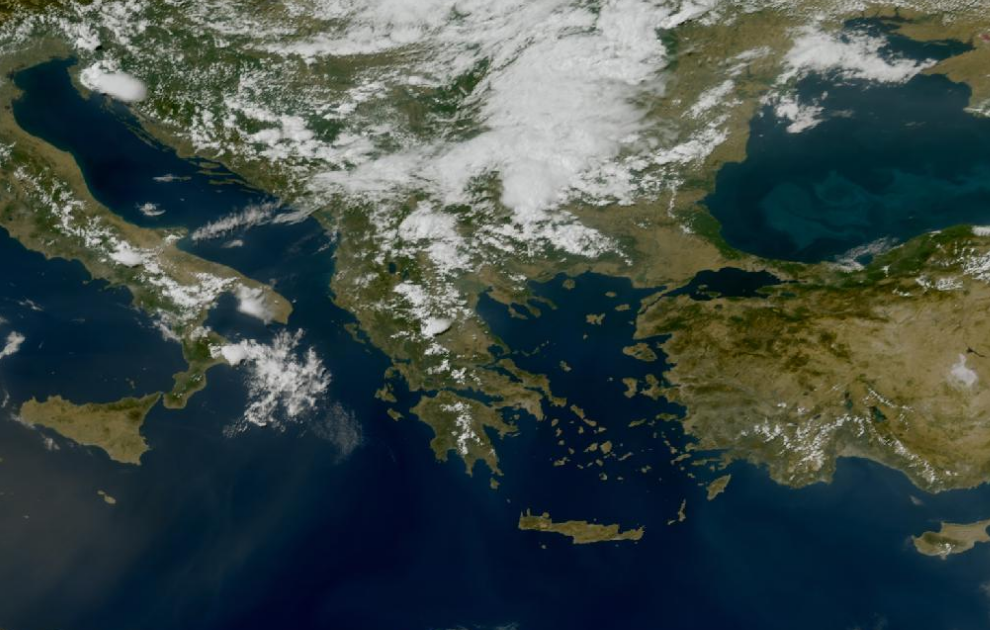 Τελευταία δορυφορική εικόνα νεφοκάλυψης